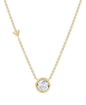 Arrow Station Necklace in 14K Gold, 0.75ctw Round Brilliant Lab Grown Diamond