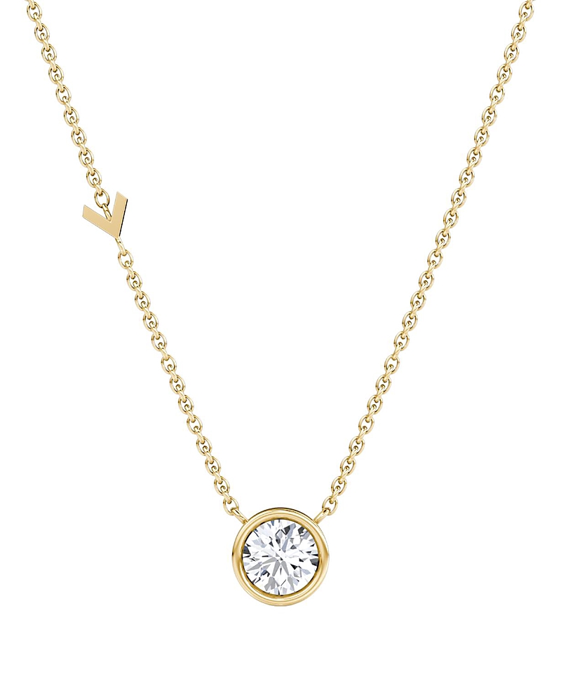 Vrai Arrow Station Necklace in 14K Gold, 0.75ctw Round Brilliant Lab Grown Diamond