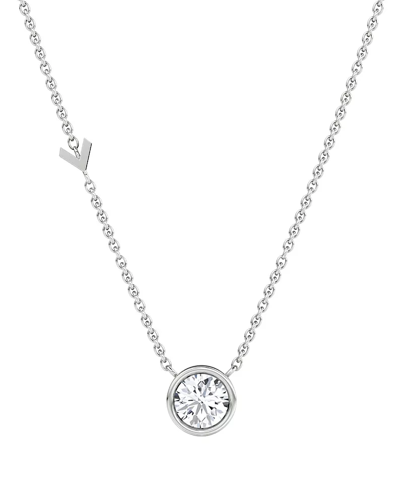 Vrai Arrow Station Necklace in 14K Gold, 0.75ctw Round Brilliant Lab Grown Diamond