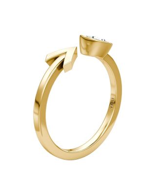  Arrow Cuff Ring in 14K Gold, 0.40ctw Round Brilliant Lab Grown Diamond