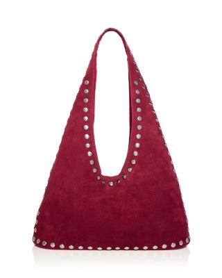 Studded Suede Hobo Bag - Exclusive