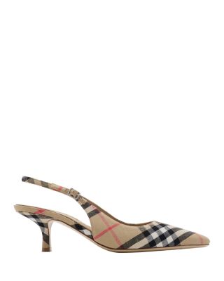 Check Dame Slingback Pumps
