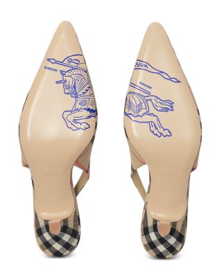 Check Dame Slingback Pumps