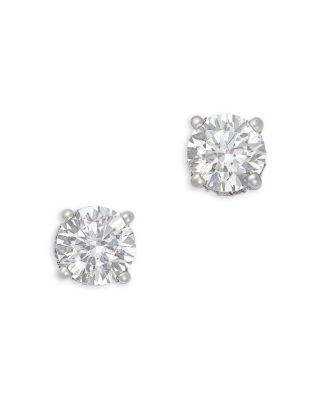 Luxe Collection Certified Lab Grown Diamond Hidden Halo Stud Earrings in Platinum, 2.0 tcw