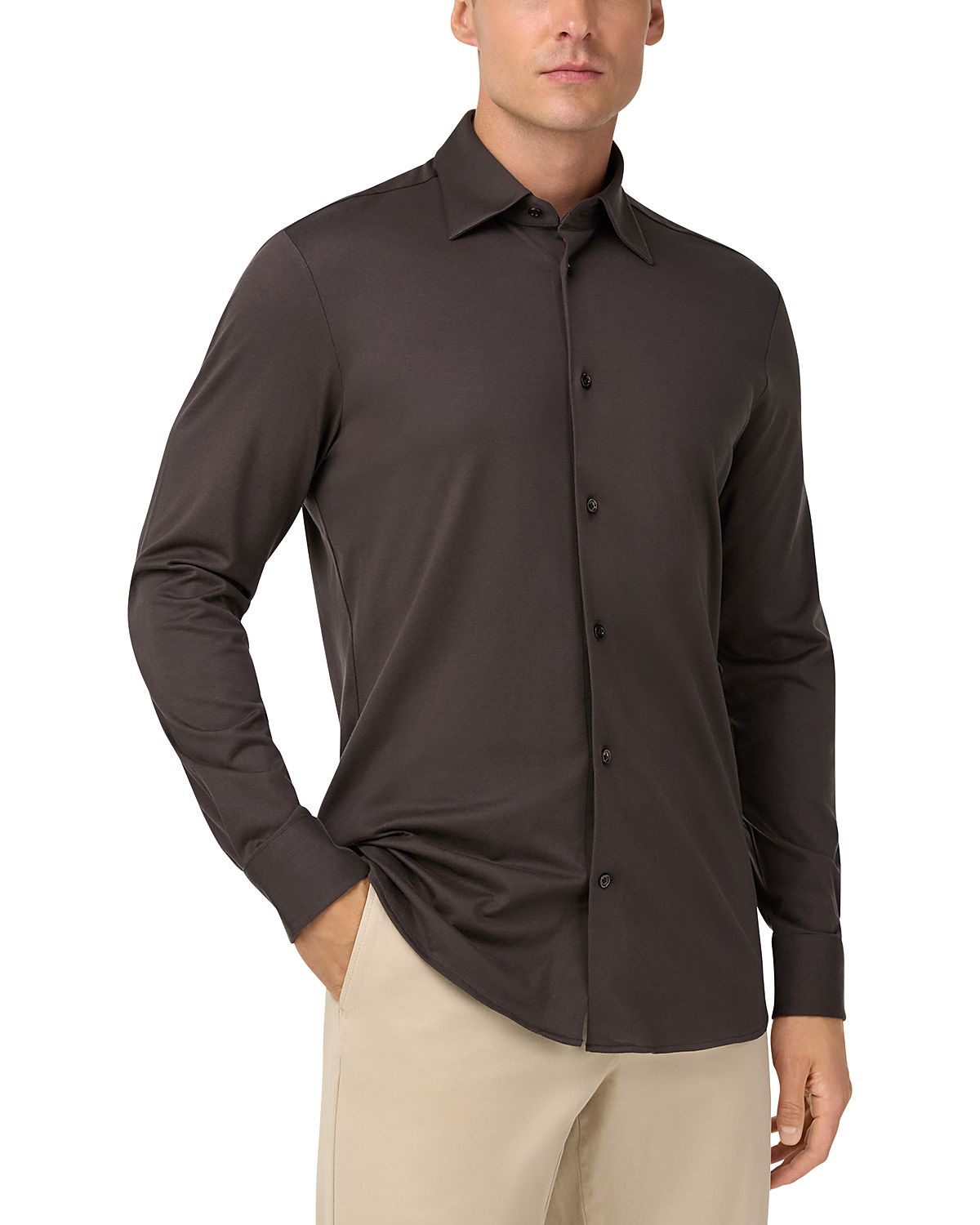 Boggi Milano Cotton & Silk Regular Fit Shirt