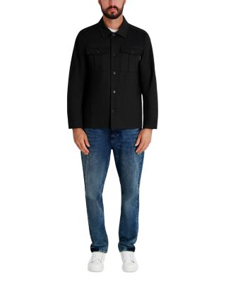 Long Sleeve Heathered Shirt Jacket