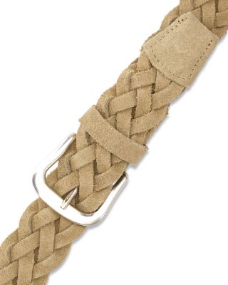 Suede Leather Braided Belt