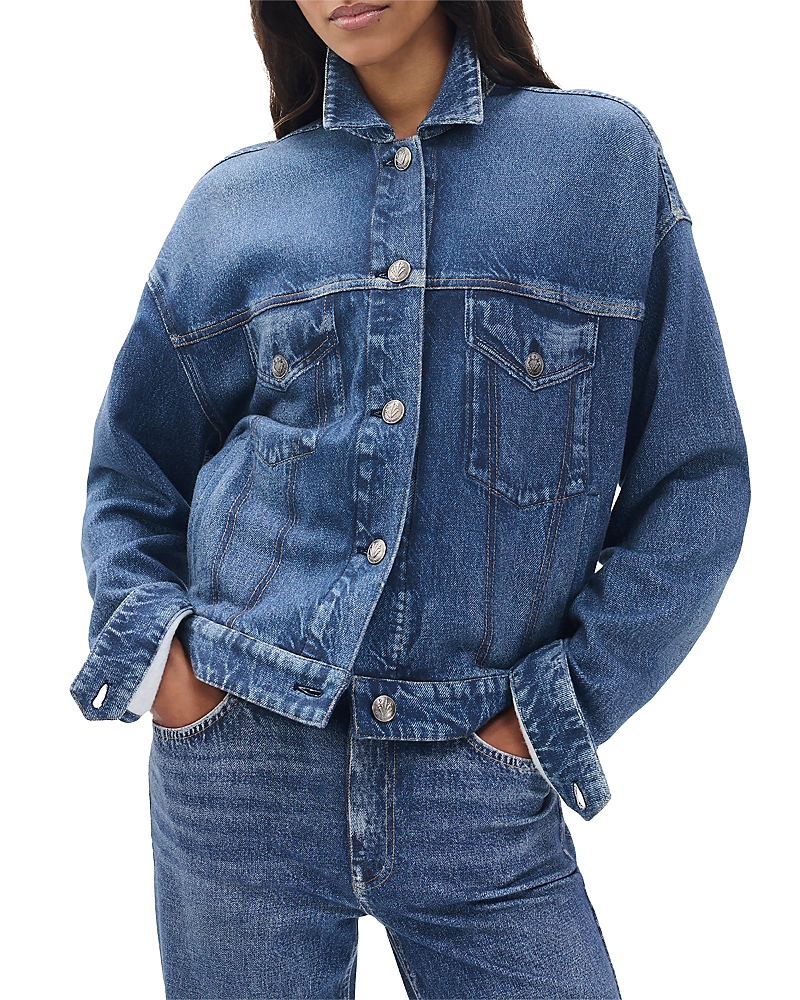 Rag & Bone Miramar Terry Trucker Jacket In Multi