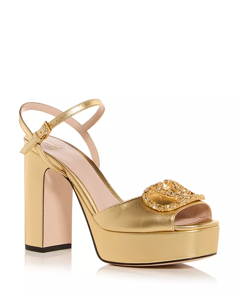 Valentino Garavani Women's VLogo Embellished Platform Sandals