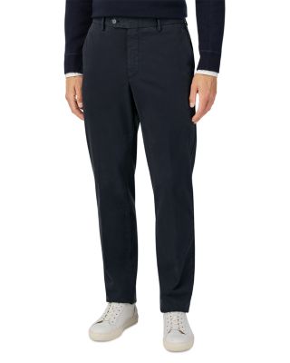 Garment-Dyed Stretch Cotton Trousers