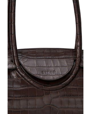Maude Embossed Leather Shoulder Bag
