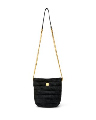 Dream Stash Small Quilted Suede Shoulder Bag