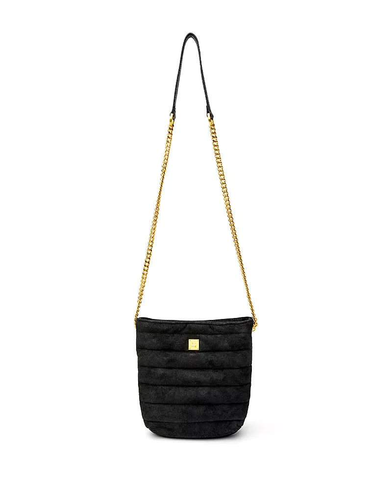 Think Royln Dream Stash Small Quilted Suede Shoulder Bag