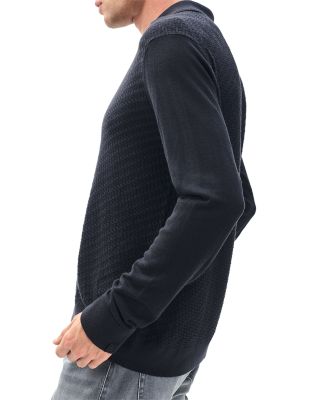 Charles Long Sleeve Wool Polo Sweater