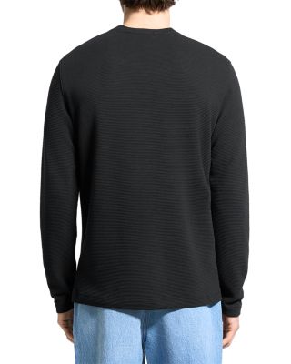 Delroy in Studio T Jacquard Relaxed Fit Long Sleeve Tee