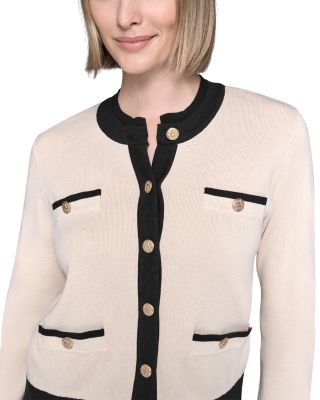 Contrast Trim Cardigan