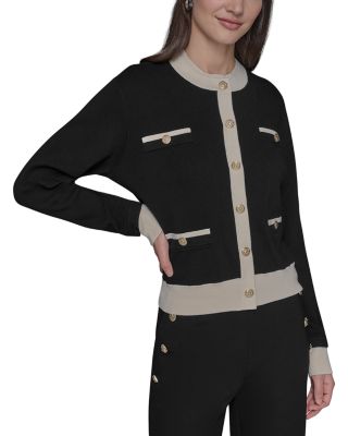 Contrast Trim Cardigan