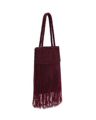 Valentina Mini Beaded Satin Shoulder Bag