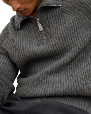Half Zip Cashmere Funnel Sweater