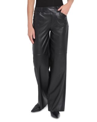 Azara Wide Leg Faux Leather Pants 