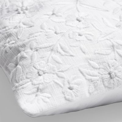 Wildflowers Embroidered Decorative Pillow, 14" x 20"