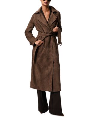 Suede Trench Coat