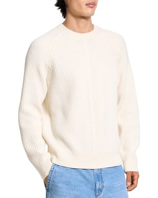 Cable Long Sleeve Crew Neck in Montana Wool