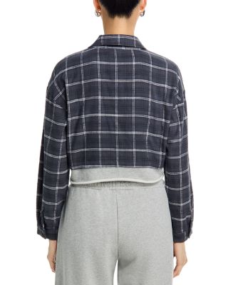 Midnight Plaid Flannel Shirt & French Terry Wide Leg Pants