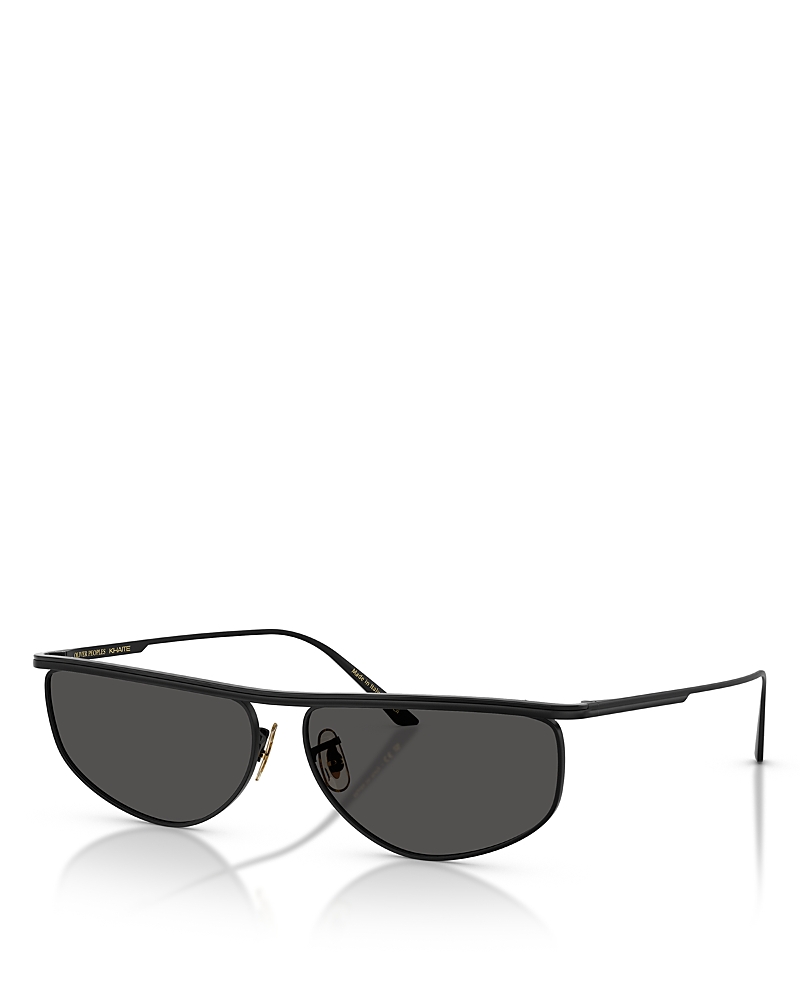 Khaite X Oliver Peoples Irregular Oval Sunglasses, 59mm In Black