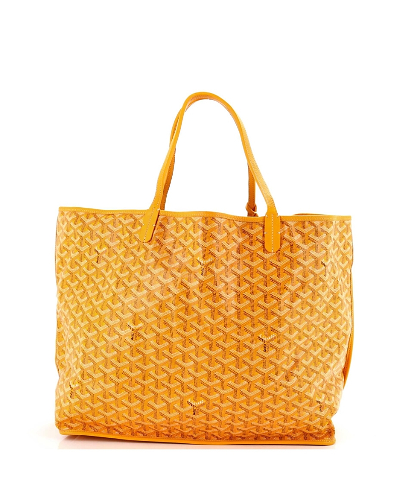 PRE-OWNED GOYARD Pre-owned Goyard Pm Anjou Reversible Tote Coated Canvas In Yellow