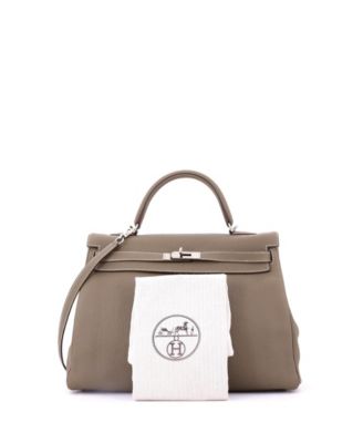 Kelly 35 Handbag Grey Togo with Palladium Hardware
