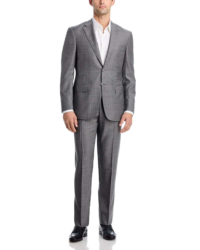 Canali Sienna Denim-effect Stripe Regular Fit Suit In Gray