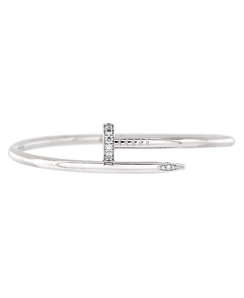 Click to view more detailed imagery on our partner's website Pre-owned Pre-owned Cartier Cartier Classic Juste Un Clou Bracelet 18k White Gold With Diamonds