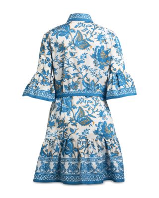 Floral Belted Mini Shirtdress