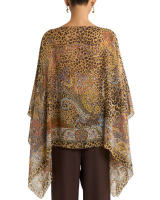 Silk Poncho Top