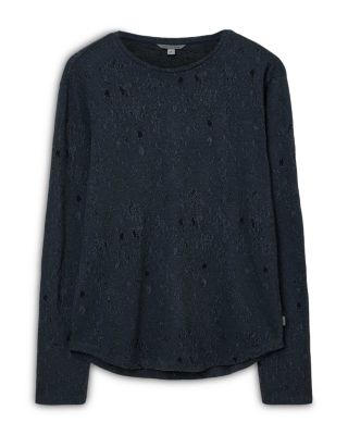 Vera Jacquard Textured Crewneck Sweater