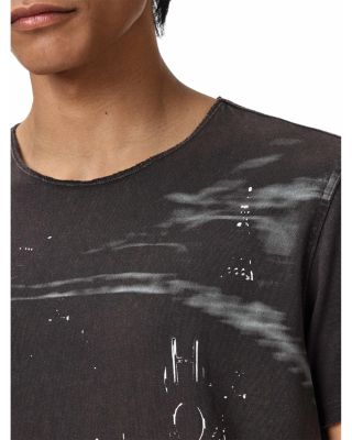 Short Sleeve Raw Edge Graphic Tee