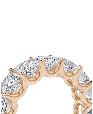 Eternity Band in 14K Rose Gold, 7.5ctw Princess Lab Grown Diamonds