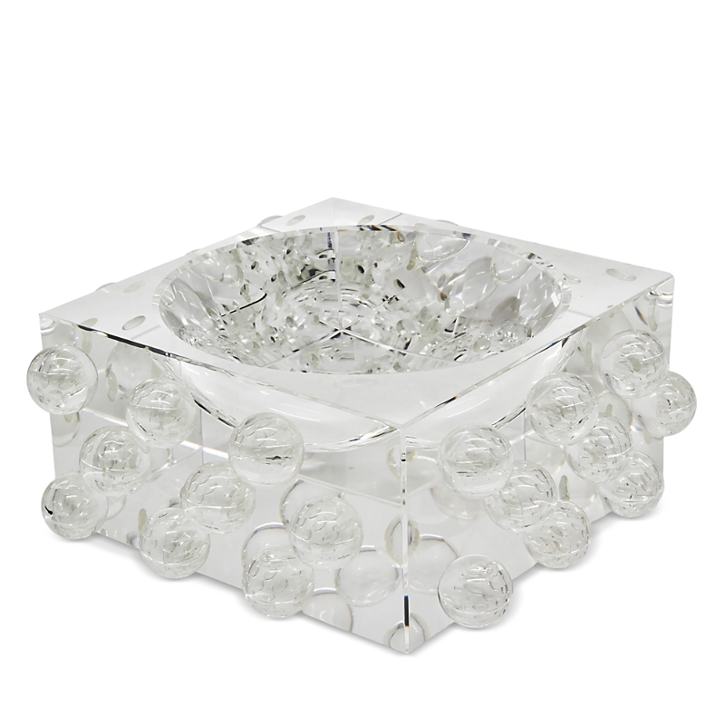 Tizo Crystal Glass Scattered Balls Bowl In Transparent