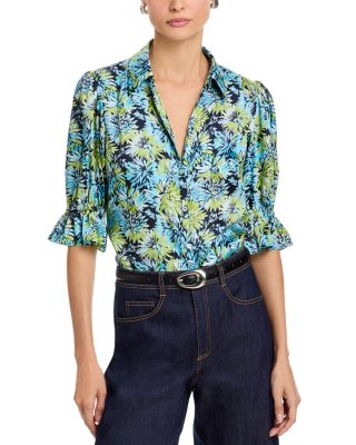 Fiona Dahlia Print Blouse