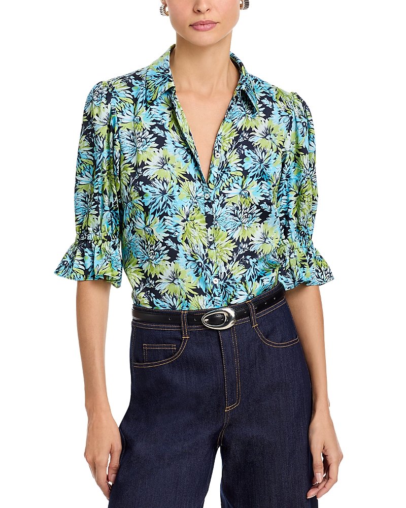 Cinq a Sept Fiona Dahlia Print Blouse