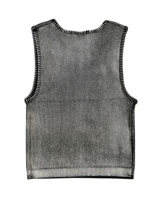  Girls' Metallic Paint Ribbed Sleeveless Top - Big Kid