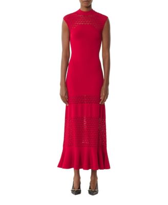  Lace Detail Dress In Viscose