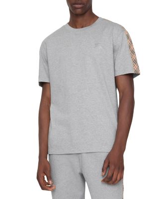 Seth Check Trim Cotton T-Shirt