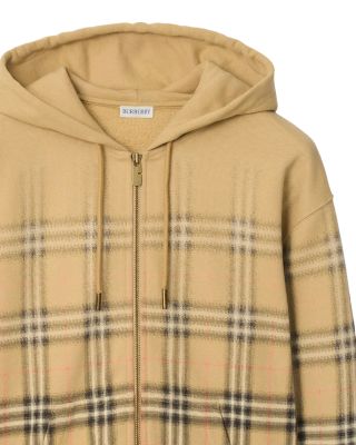 Rory Gradient Check Cotton Zip Hoodie