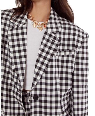  Gingham Tailored Blazer