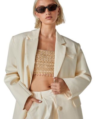  Twill Oversized Tailored Blazer