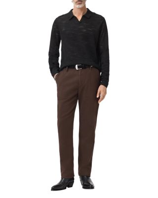 Luciano Slub Open Collar Polo Sweater