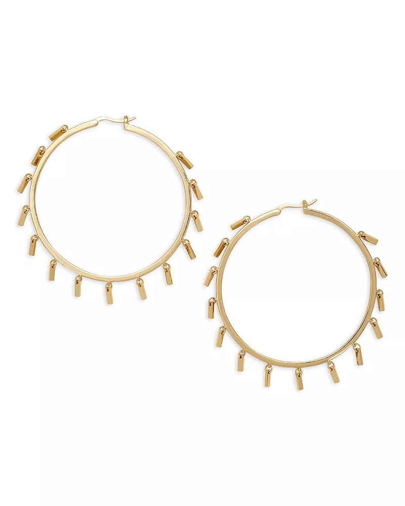 Ramy Brook Bar Jewelry Dangling Bar Hoop Earrings