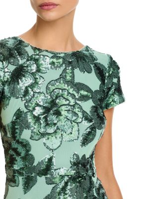 Floral Sequin Mesh Dress - Exclusive 